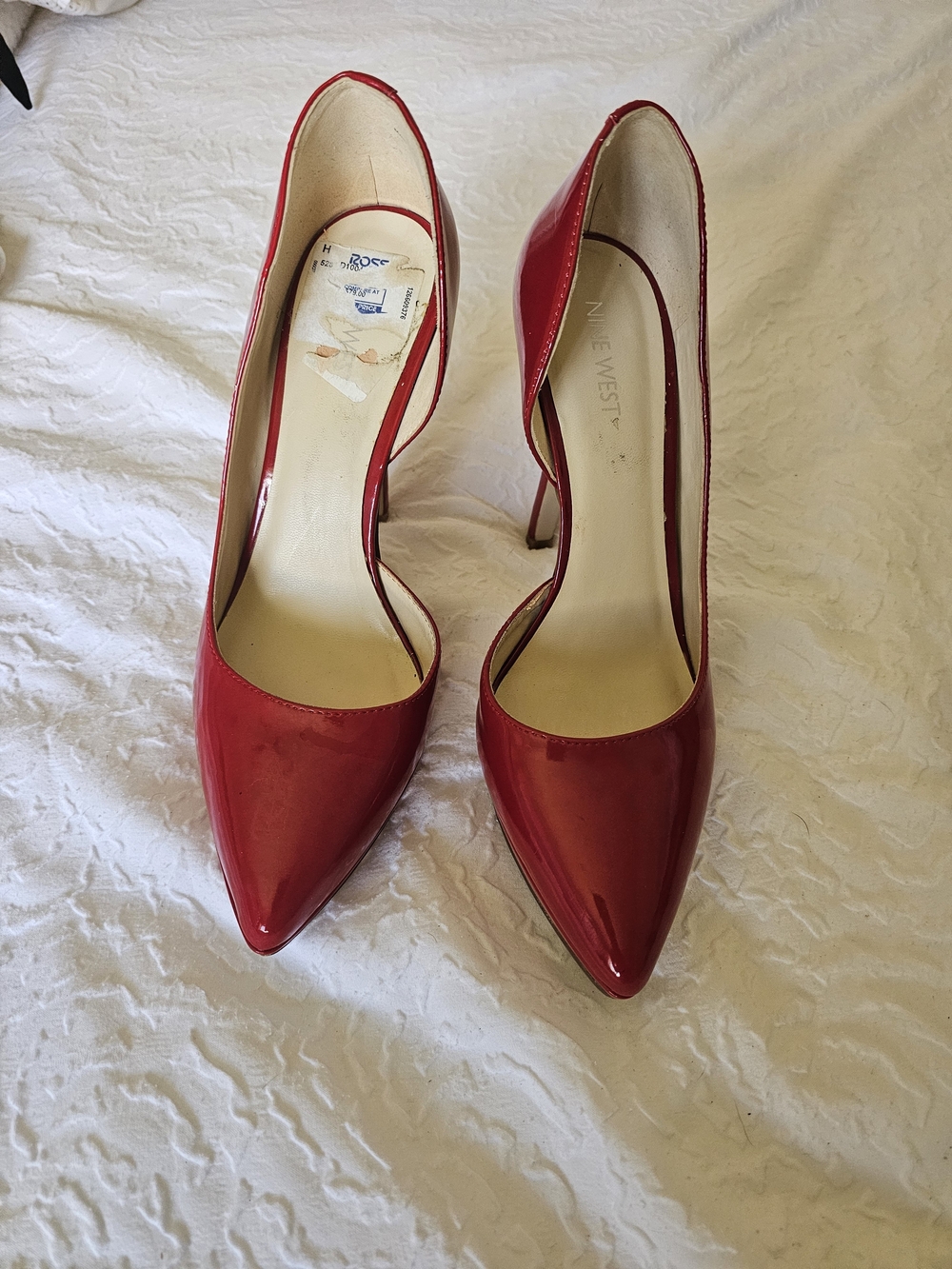 Nine West Red Patent Pointed-Toe Stiletto Pumps